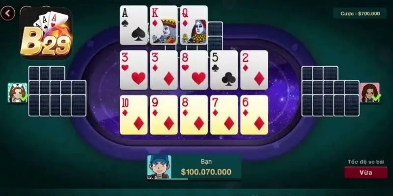 Trải nghiệm game Mậu Binh tại B29 dễ dàng