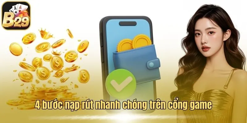 4 bước nạp rút nhanh chóng trên cổng game b29